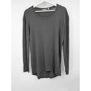 Athleta Long Sleeve Pull Over Blouse Gray Womens S Outdoors Athletic Athleisure